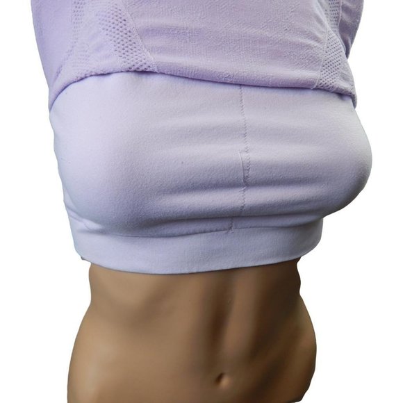 Athleta Active Tank Top Size M Purple Women's Cross Back Built In Bra - Picture 8 of 11